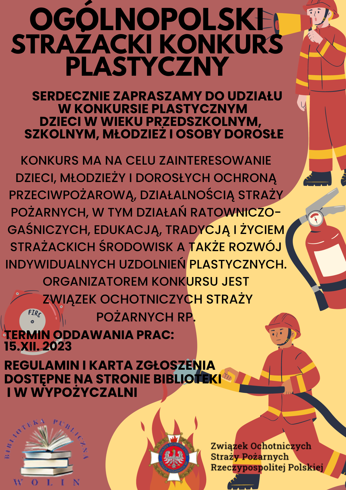 Red and Yellow Illustrative Fire Emergency Poster 3